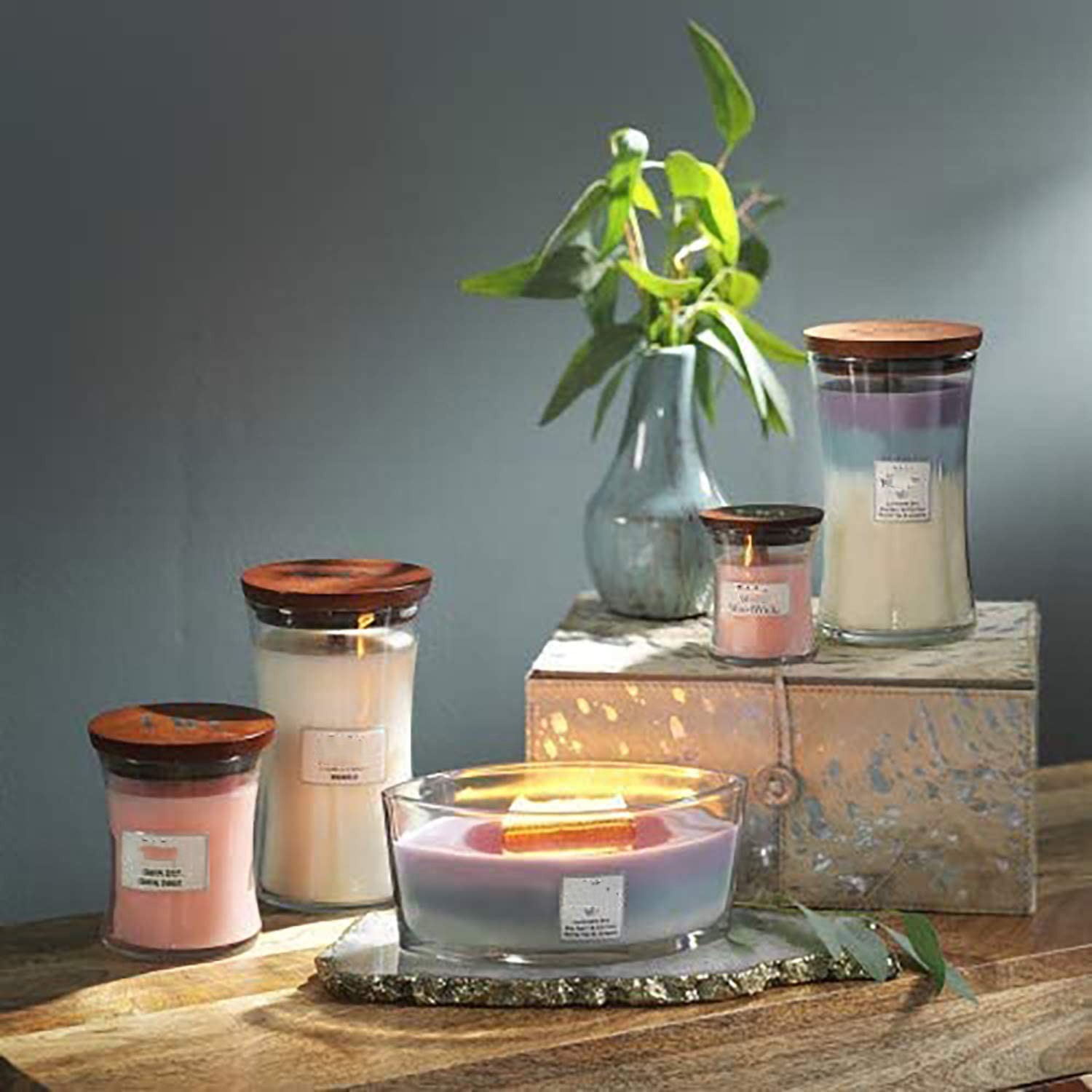 Trilogy Scented Candle with Crackling Wick | Calming Retreat | Up to 50 Hours Burn Time, Calming Retreat